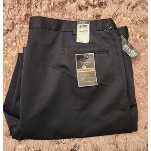 Haggar Mens Black Dress Pants Size 52W NWT